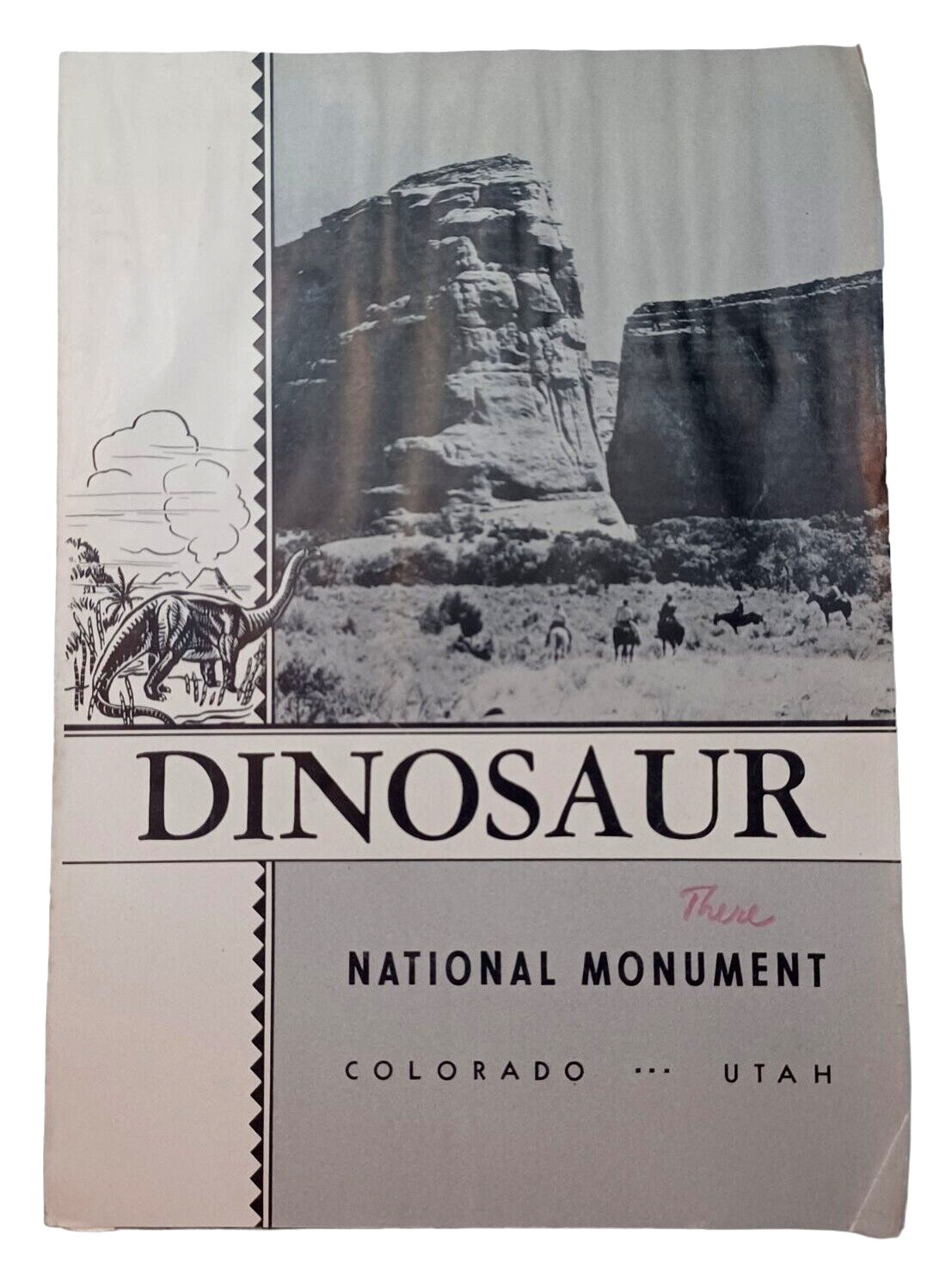 1950 Dinosaur National Monument US Park Service Brochure Map Colorado Utah