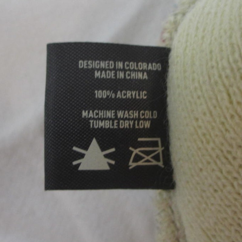 Locale Glacier National Park Beanie/Winter Hat Red/Cream/Blue Fair Isle Cuff/Pom