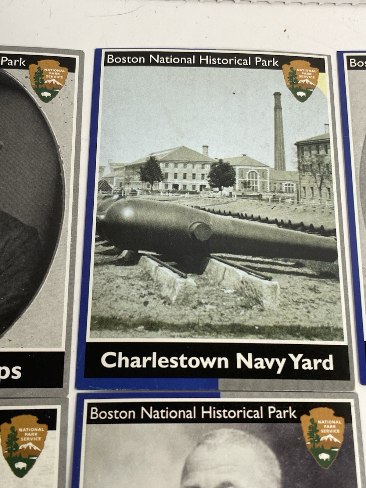 Set (7) NPS BOSTON NHS HISTORIC SITE Garrison Dry Dock Navy Yard Lawson CARDS