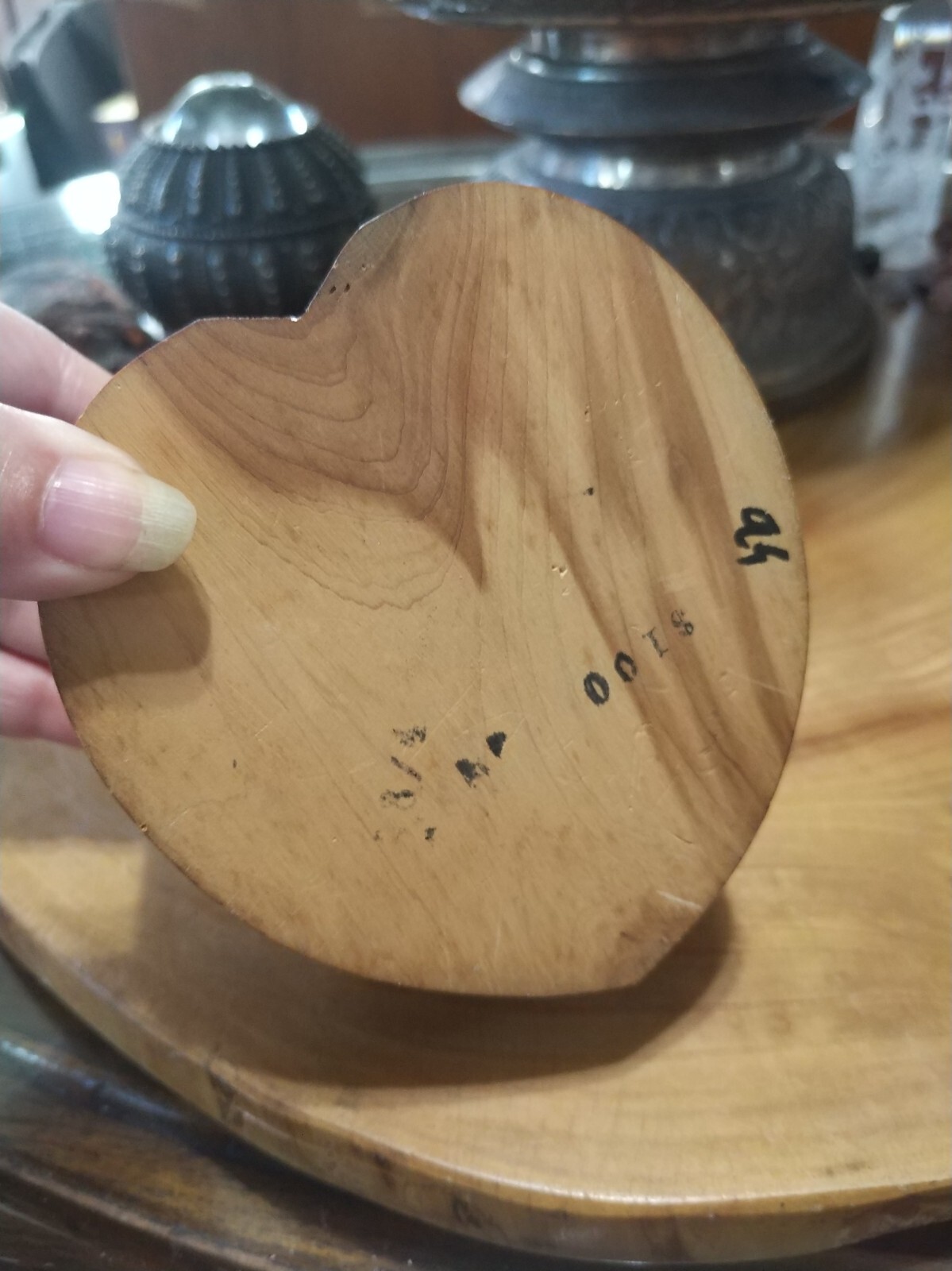 Vintage Yellowstone National Park cedar wood heart trinket box