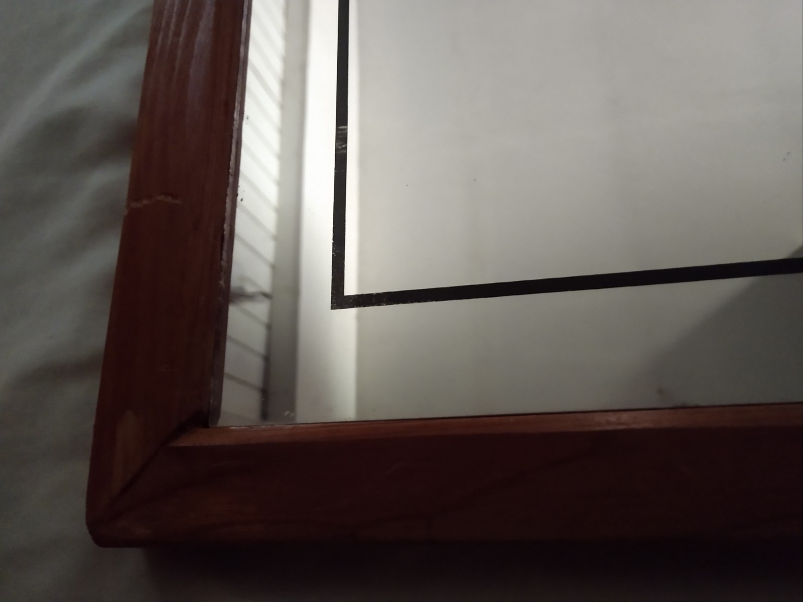 Vintage Yosemite Vernal Falls Reverse Print Mirror Glass Wood Back/Frame 26″x38″