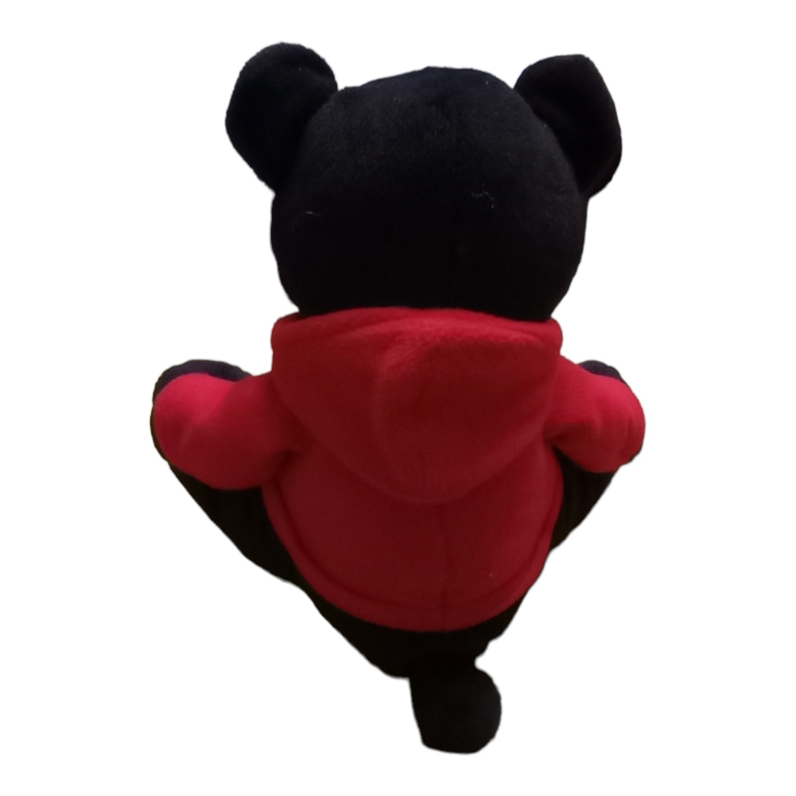 Teddy Bear Great Smoky Mountains Black Red Embroidered Hoodie Sitting 10″