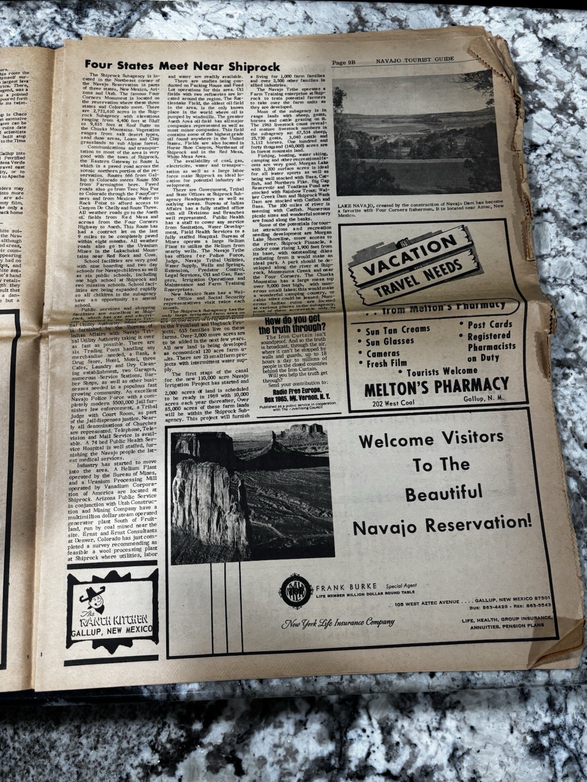 Vintage 1966 Navajoland Tourist Guide Route 66 Gallup NM Native American