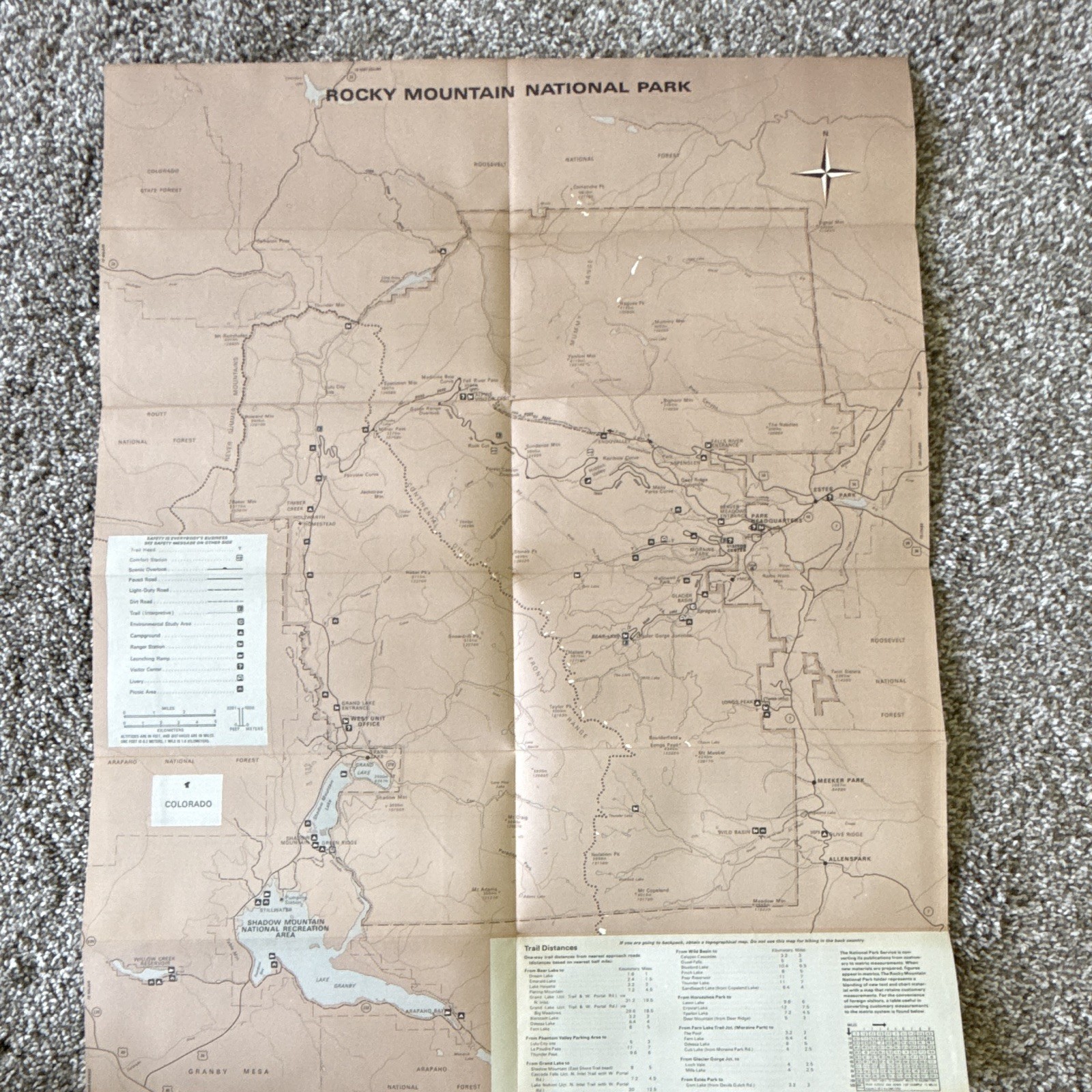 13 Mesa Verde & Rocky Mountain National Parks Fold-Out Maps/Brochures from 1977
