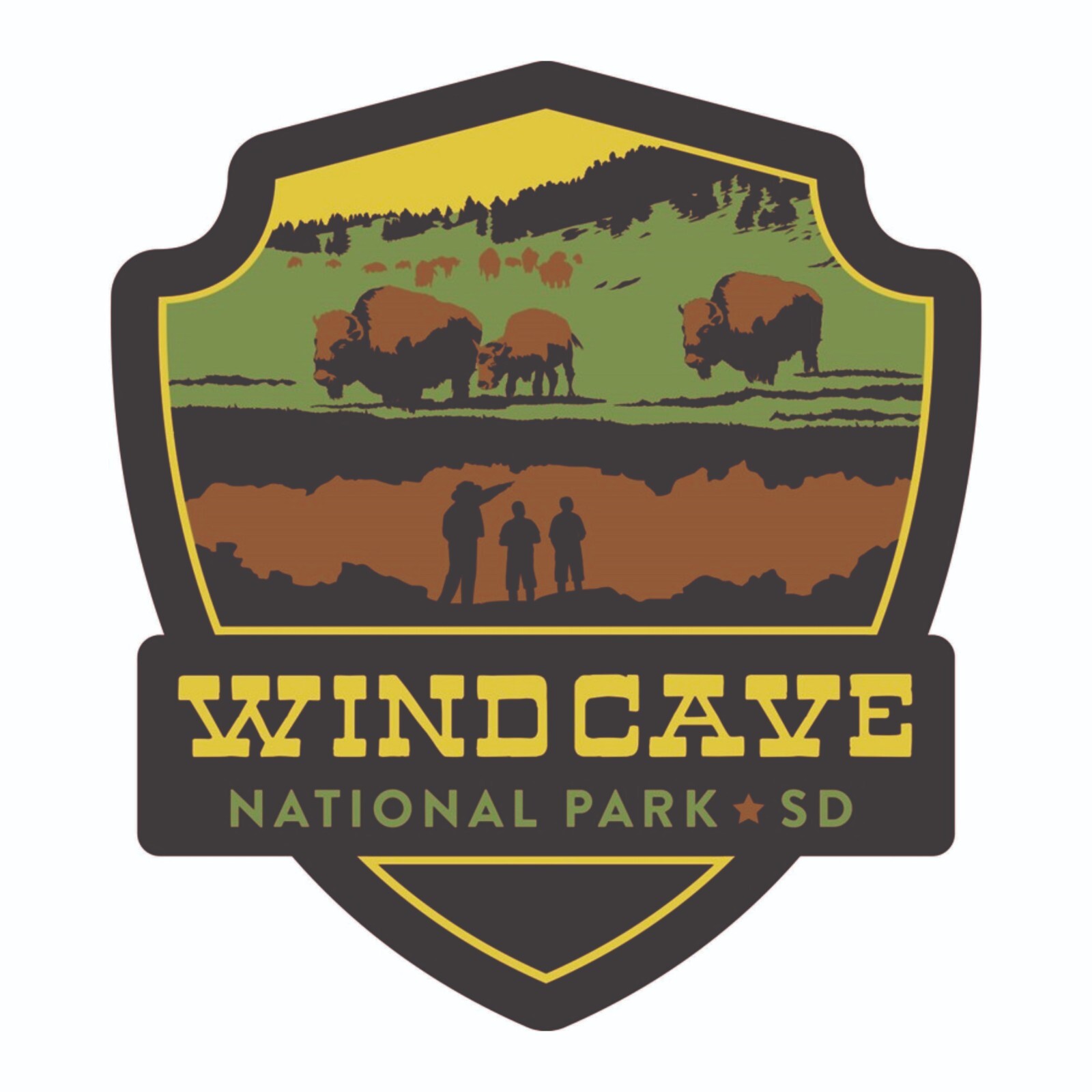 Wind Cave National Park Sticker North South Dakota National Park Decal