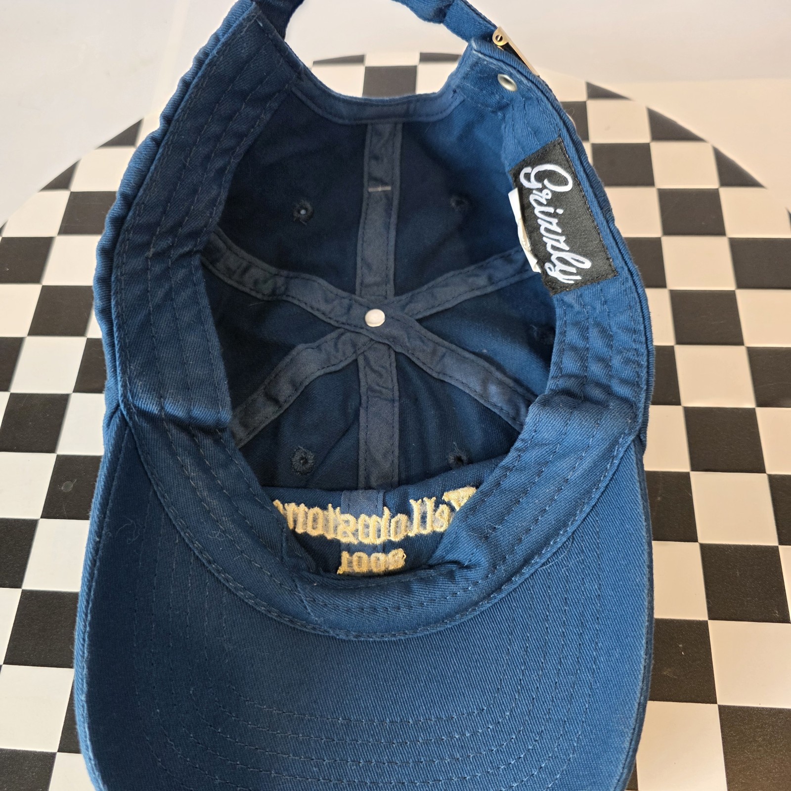 Grizzly Griptape Yellowstone 2001 Hat Teal Blue National Park Dad Cap Strapback