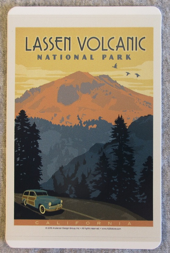 Lassen Volcanic National Park Rectangular Vinyl Sticker New