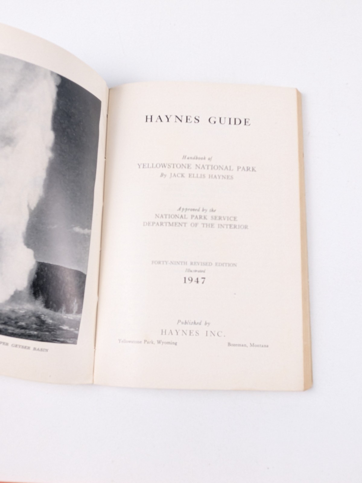 C1940s – Haynes Guide Yellowstone National Park – B14