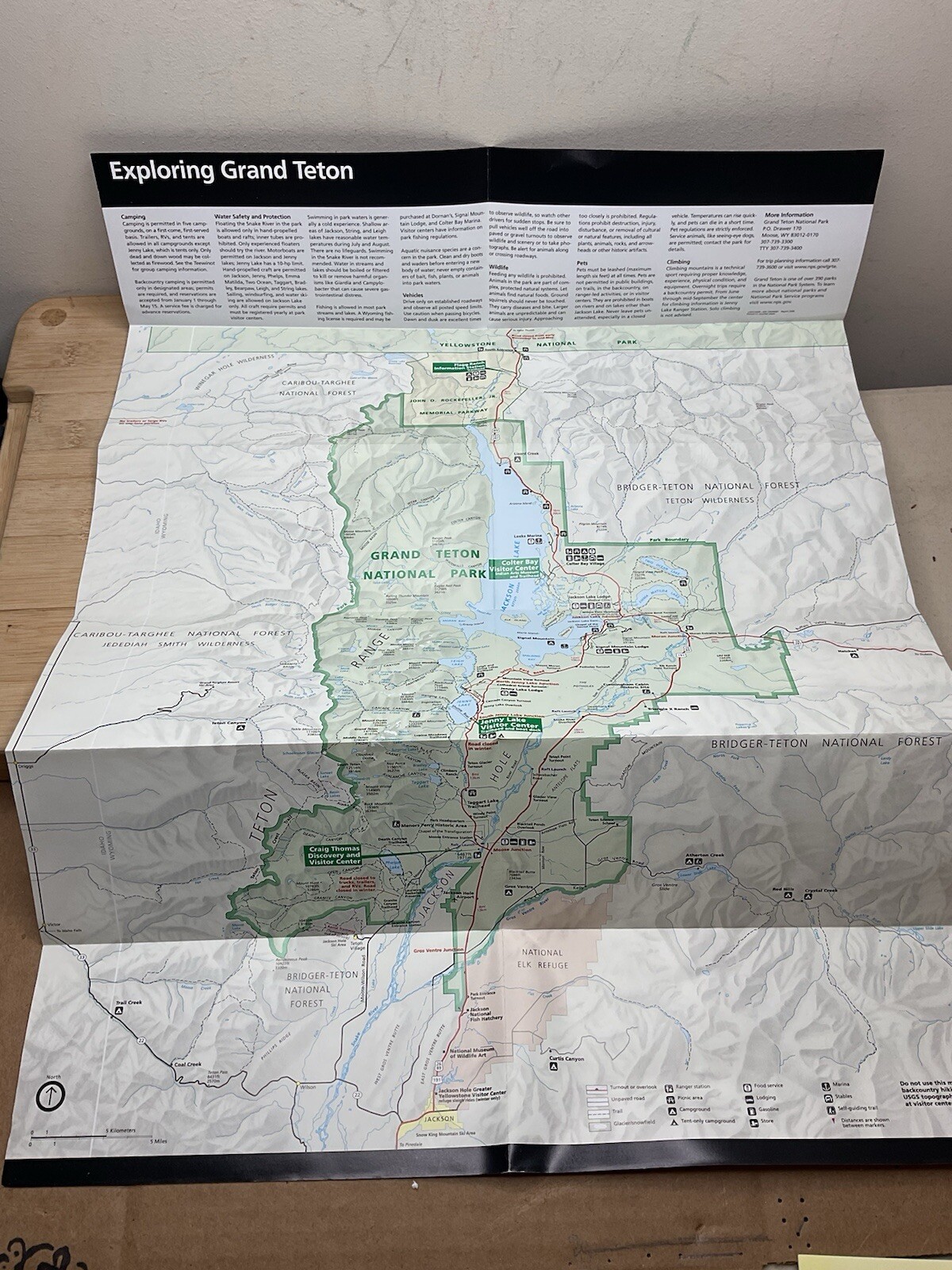 2008 Grand Teton National Park Official Map And Guide Information Vintage B8
