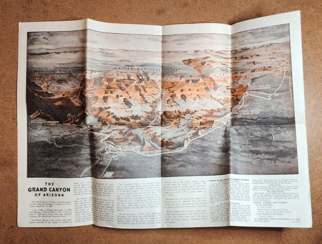 STORY OF THE GRAND CANYON OF ARIZONA Book BY FRED HARVEY 1921 Book & Poster