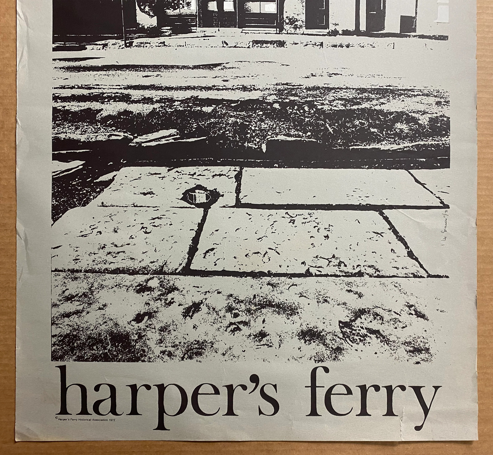 1972 Harper’s Ferry Historical Association Poster Philip Frankel & Co. Building