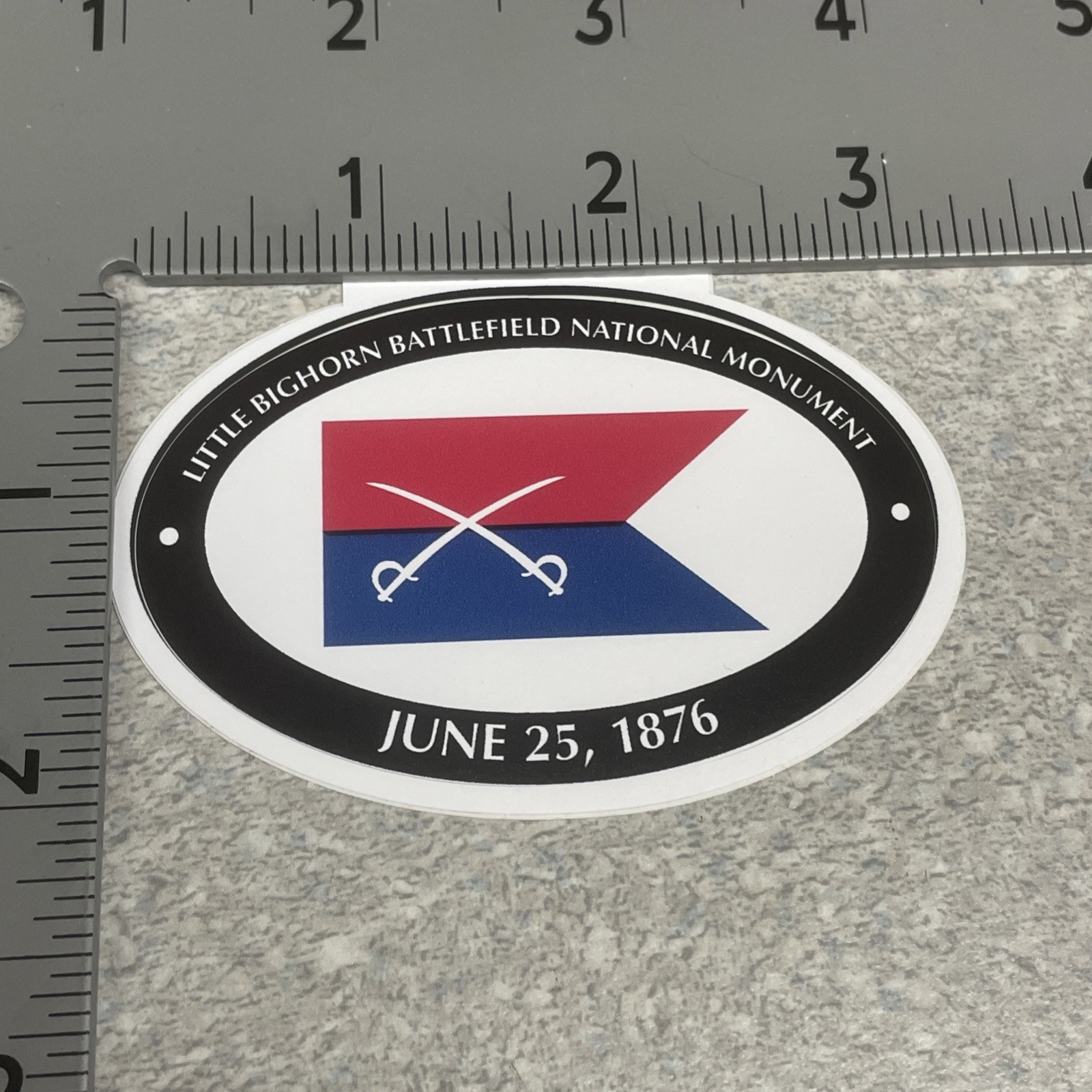 Decal – Little Bighorn Battlefield National Monument- Outdoor – Oval – 3”