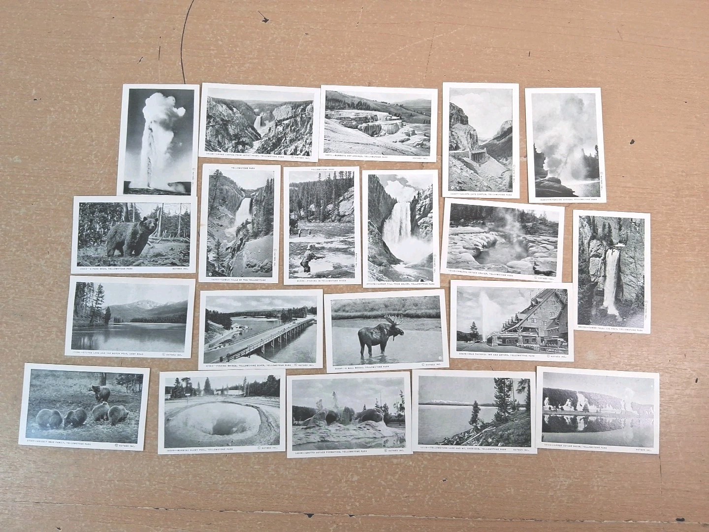 Yellowstone National Park 20 Souvenir Views Miniature Real Photo Cards Vintage