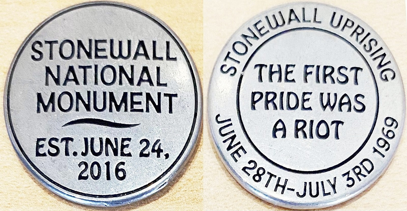 LAST ONE – NEW RELEASE – STONEWALL NATIONAL MONUMENT – PARK TOKEN – NEW YORK