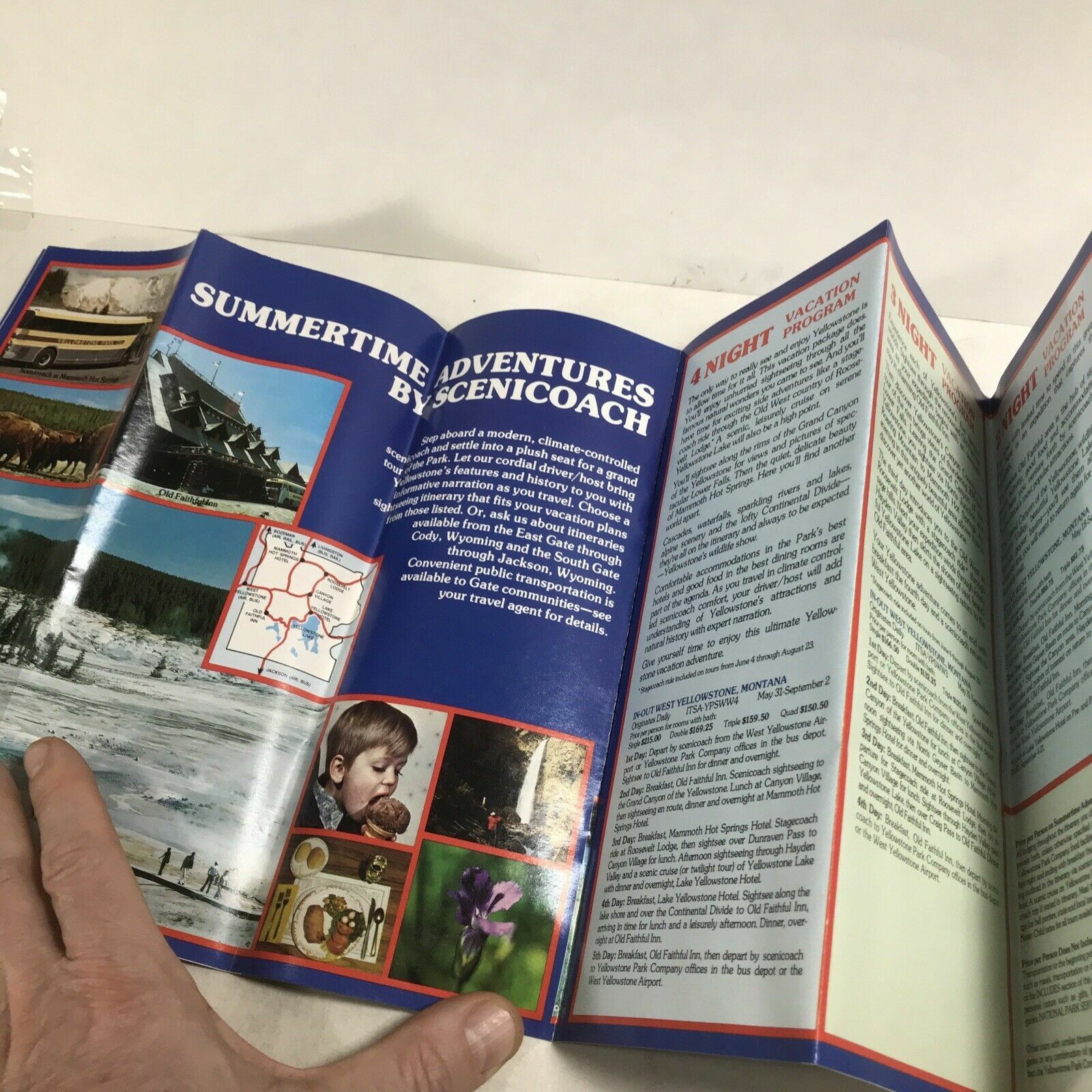 1978 YELLOWSTONE NATIONAL PARK ATC or IATA Air Travel Brochure Tour Guide & Maps