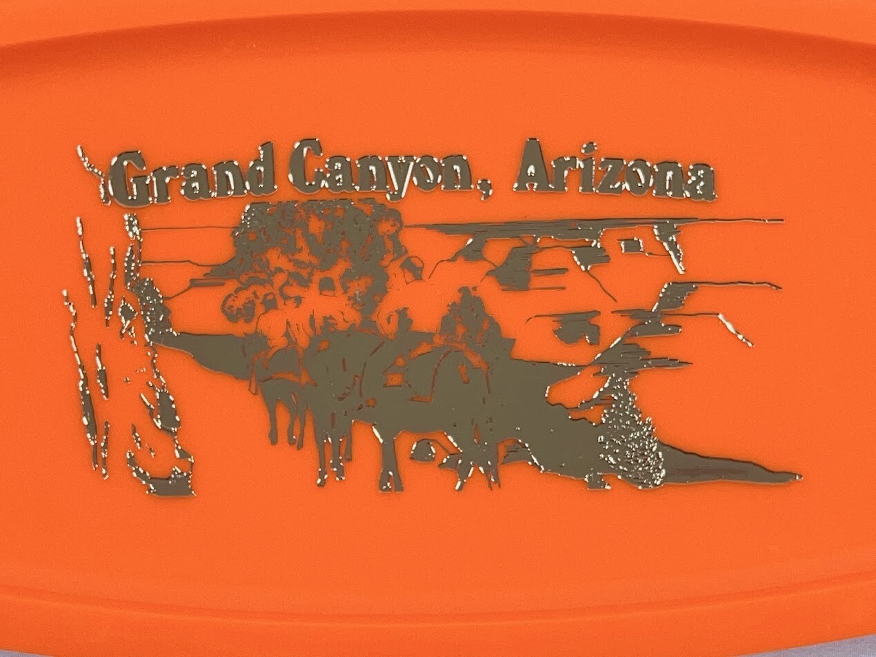 Vintage Grand Canyon Tray – Orange Plastic Souvenir 8″x5″ Excellent Condition