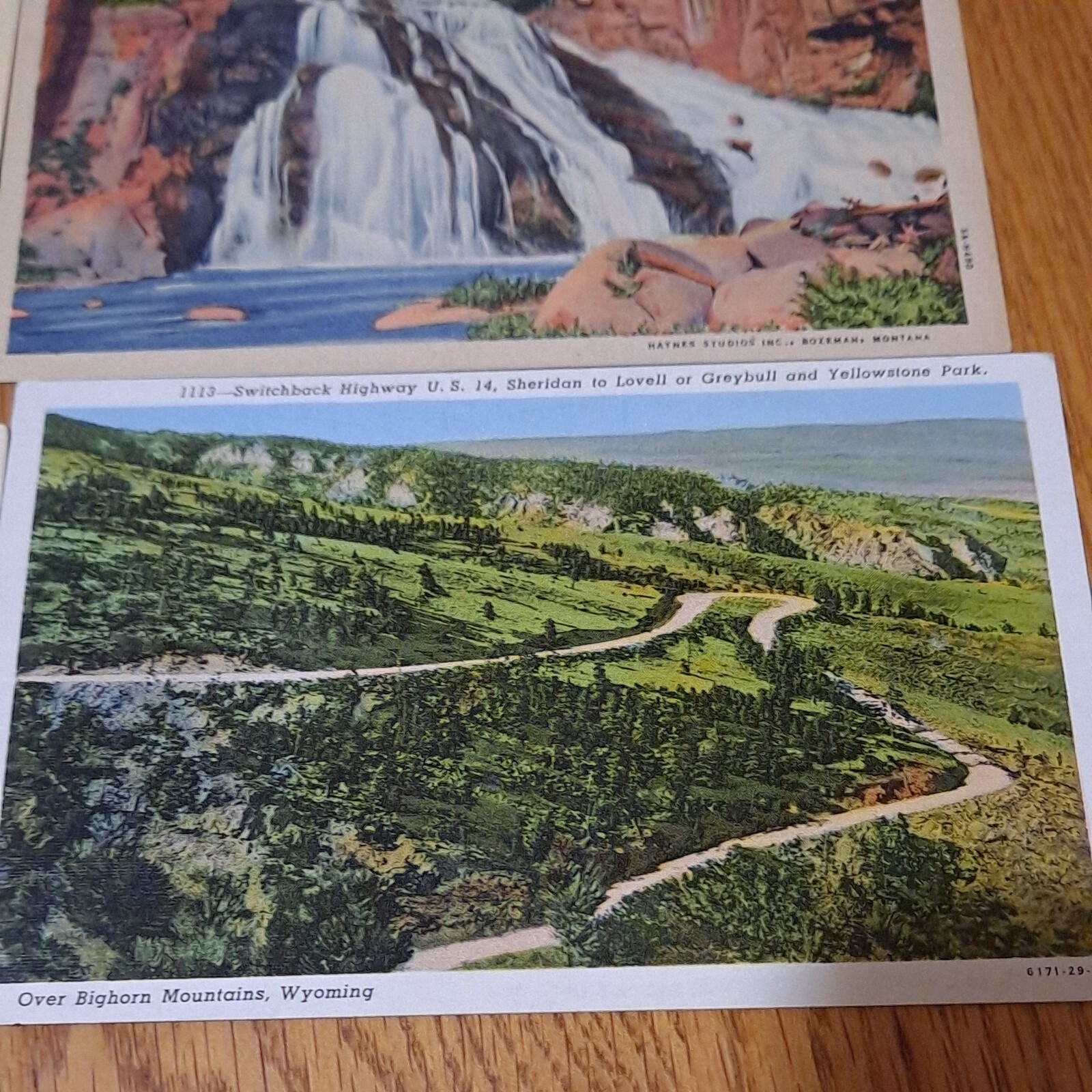 Lot Of 6 Vintage Yellowstone Park Postcards D2