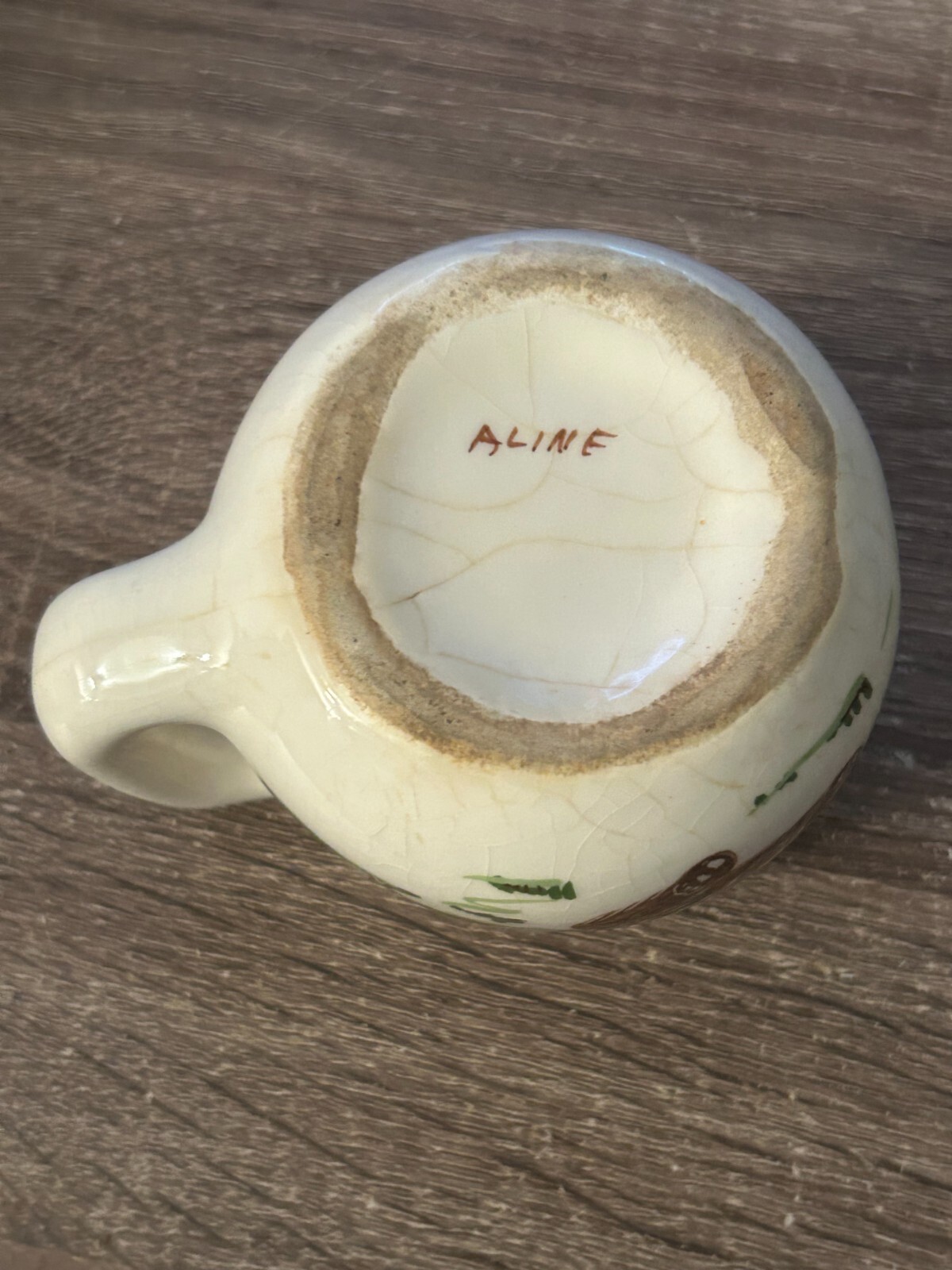Vintage Pottery SMAL MUG Yellowstone BY ALINE