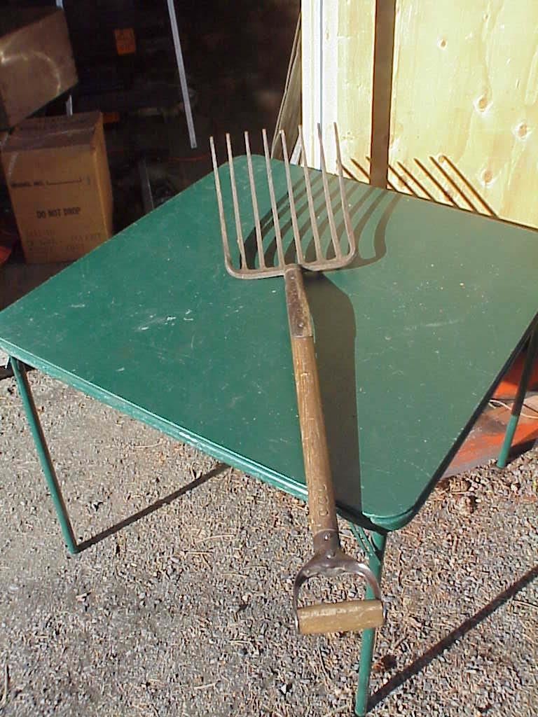 1930s Vintage CCC Camp 8 Tine Silage & Stable Manure Pitch Fork Rare USFS