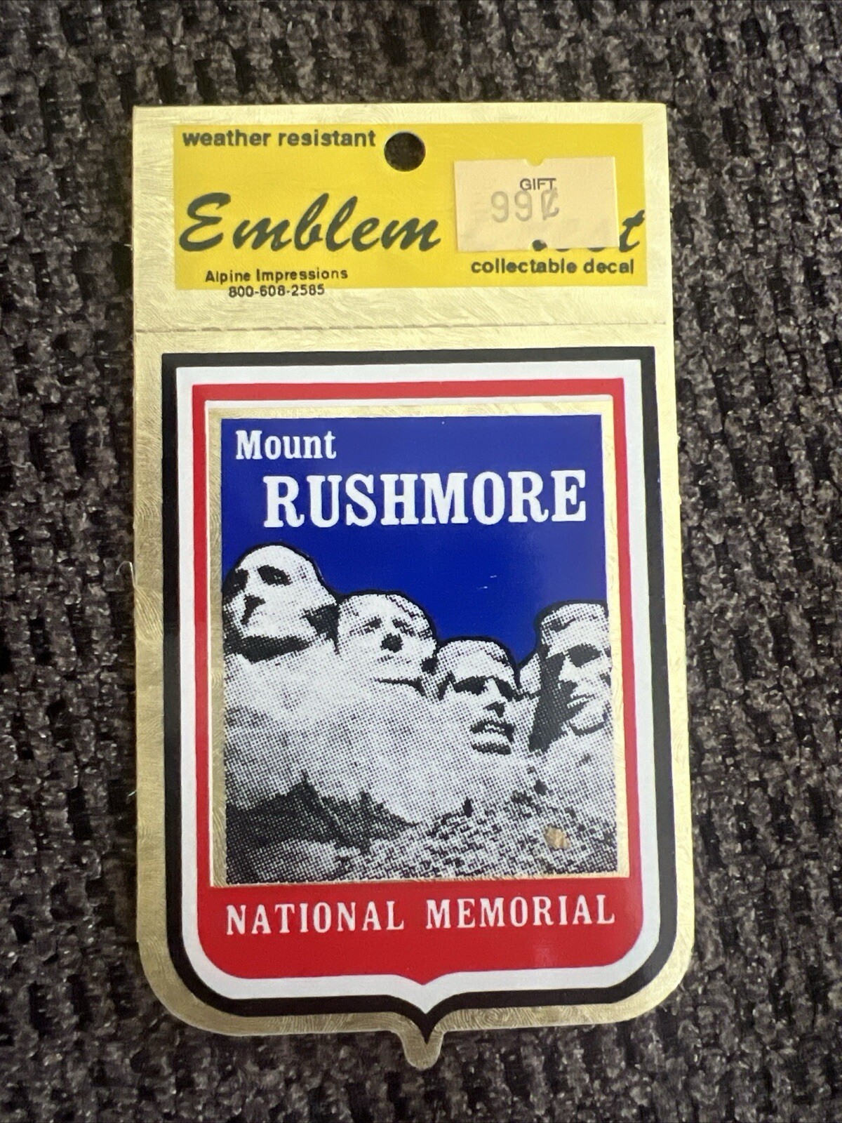 Set Of 8 VINTAGE SOUVENIR EMBLEMS, DECALS W/ ORIGINAL PACKAGING RARE