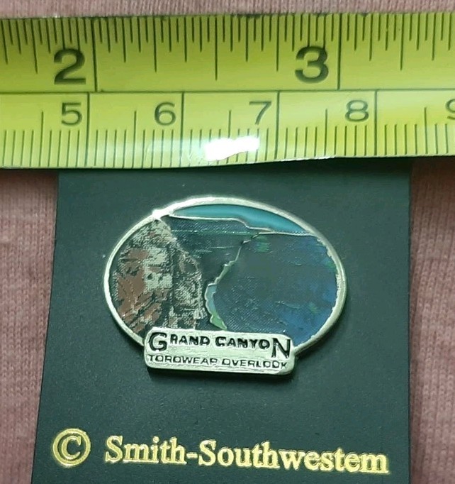 Grand Canyon Toroweap Overlook Travel Souvenir lapel pin Smith Southwestern