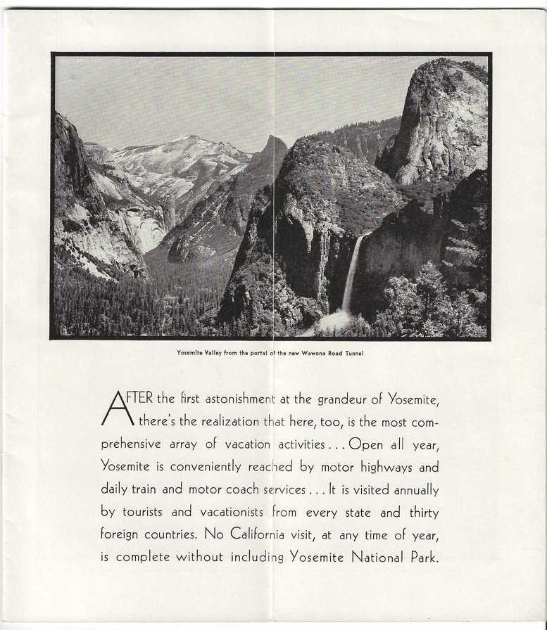 1909–56 mixed lot YOSEMITE NATIONAL PARK Brochures, Postcards, Print, Photos etc