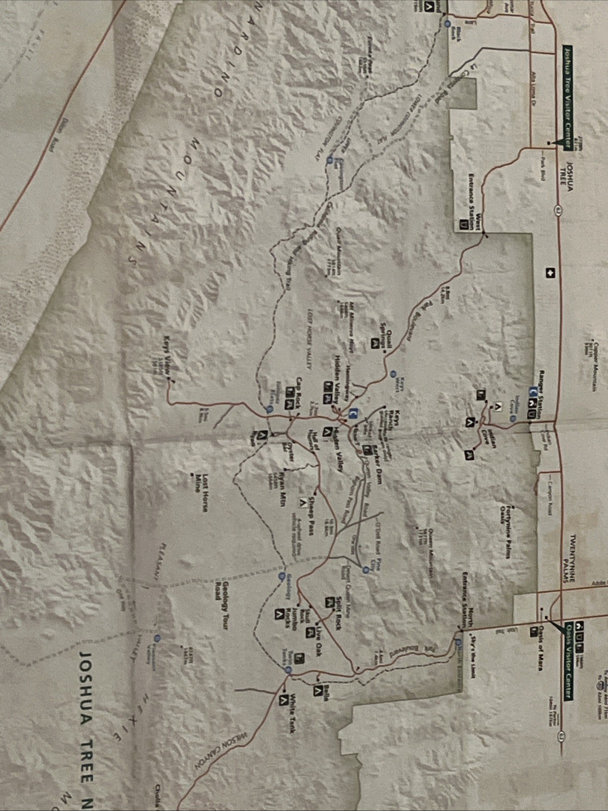 Joshua Tree National Park Map And Guide By NPS 2020 Free Shipping