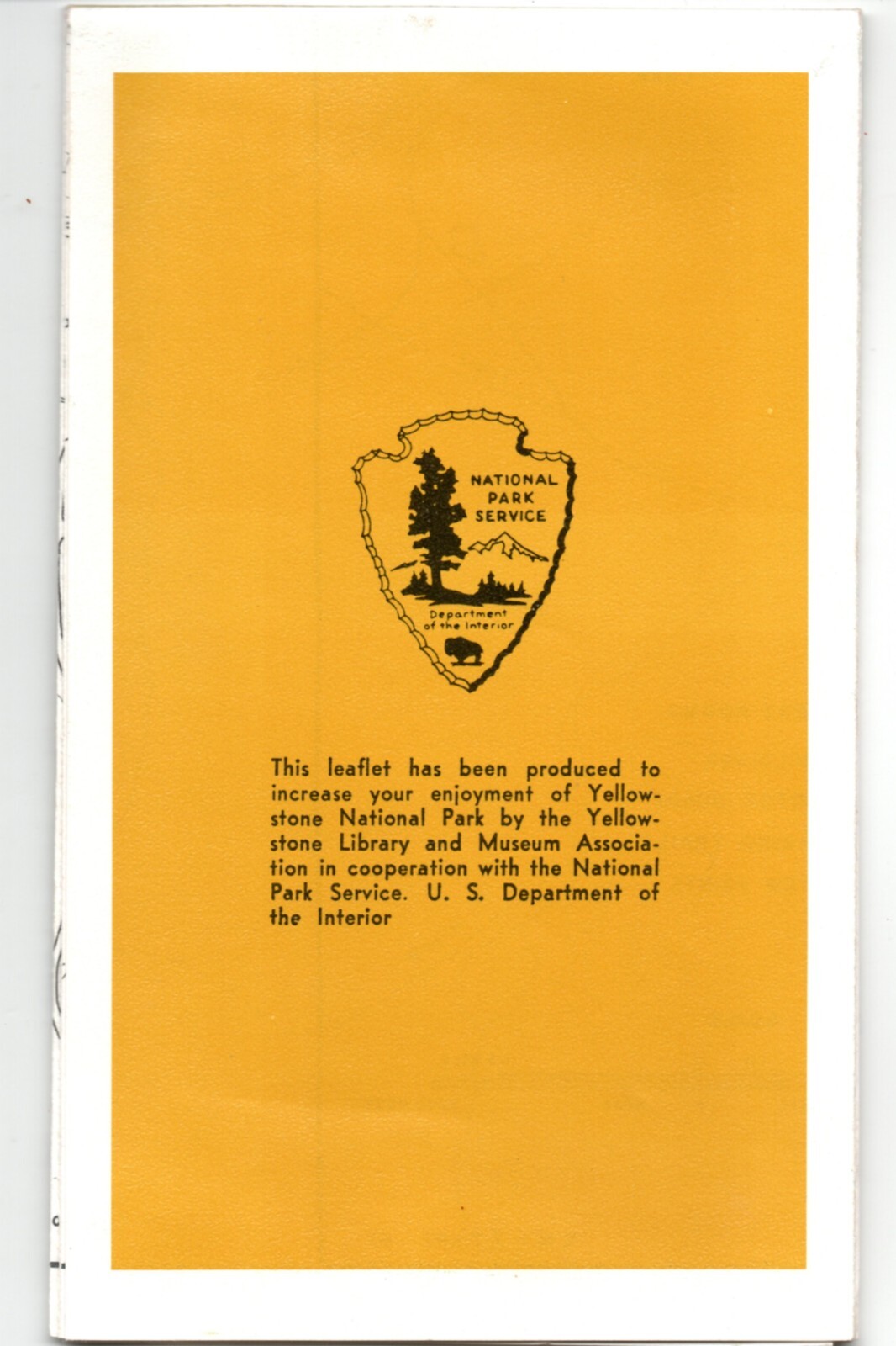 c.1967 Guide to Grand Canyon of Yellowstone National Park Falls Map & Brochure