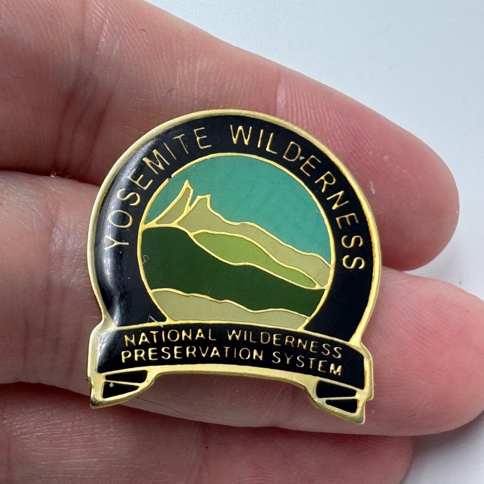 Yosemite Wilderness National Wilderness System Lapel Pin Souvenir Travel Vintage