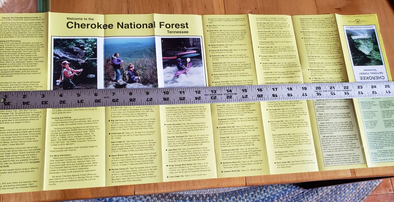 U.S. Forest Service Cherokee National Forest Overview Map Tennessee