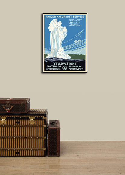 1938 Yellowstone Park Vintage Style Ranger Naturalist Travel Poster – 18×24