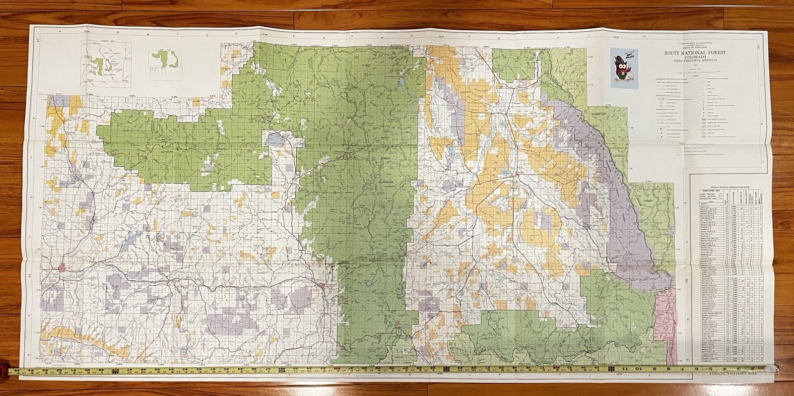 VTG Routt National Forest Colorado Forest Visitors Map US Forest Service