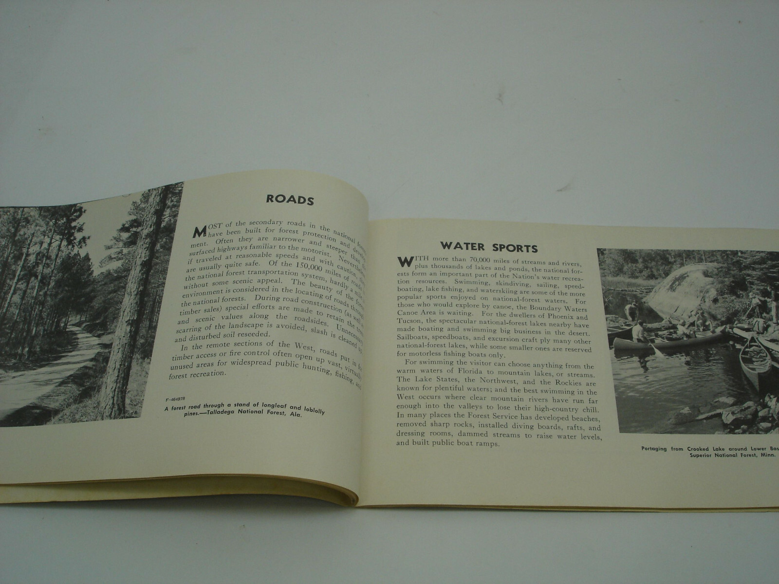 1960 NATIONAL FOREST VACATION Book Parks by State Scenic Drives Picnics Guide