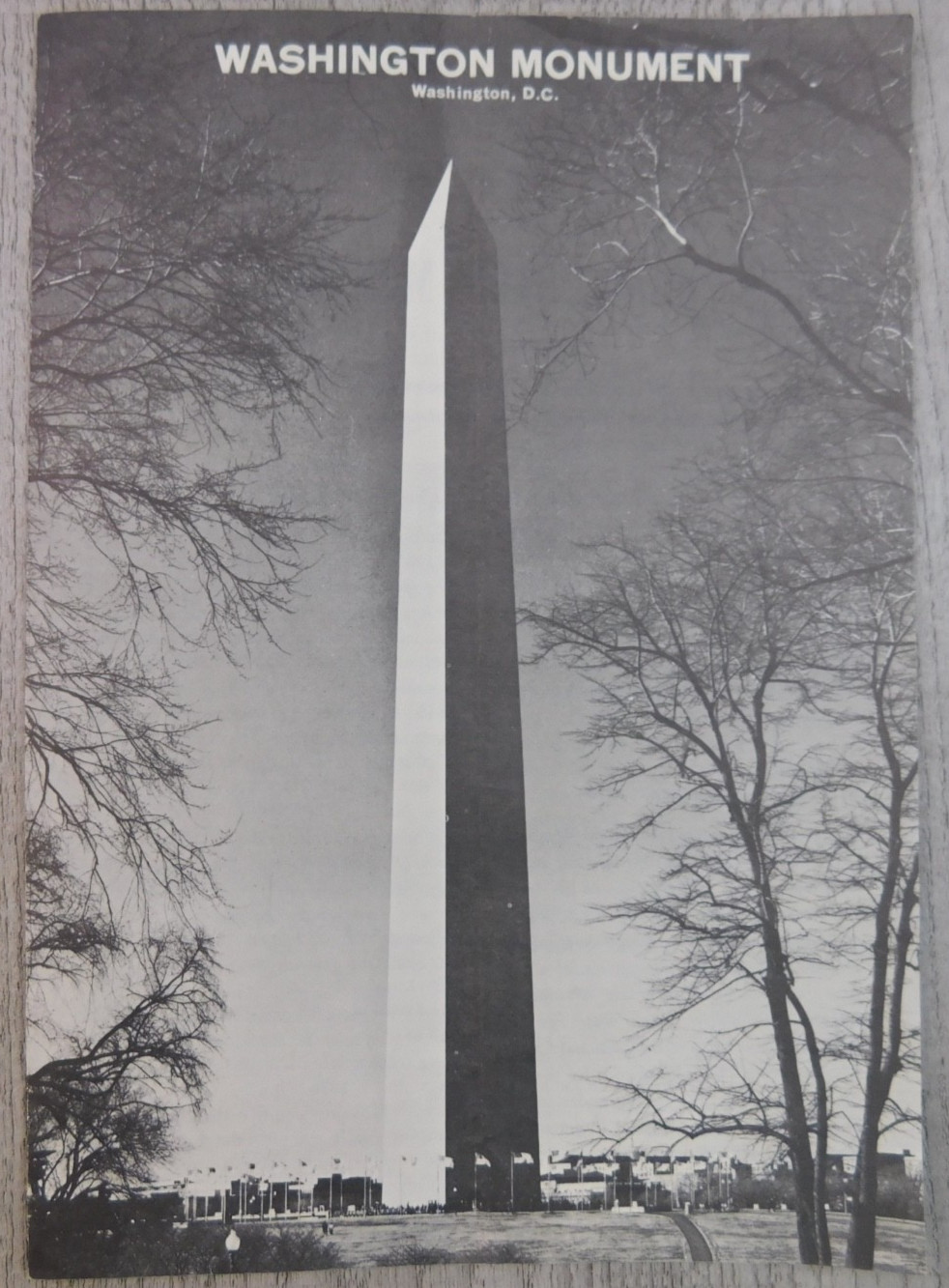 Washington Monument Brochure 1966 History Dept of Interior Nat’l Park Service