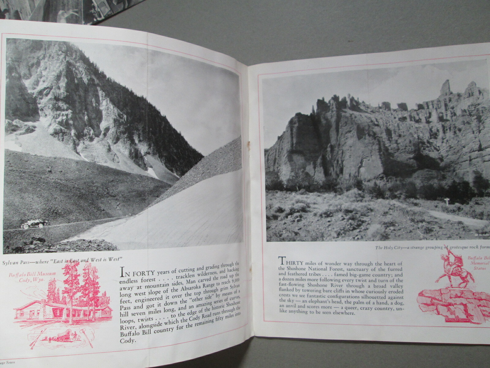 1935 Burlington Route Railroad Brochure CODY ROAD TO YELLOWSTONE Buffalo Bill
