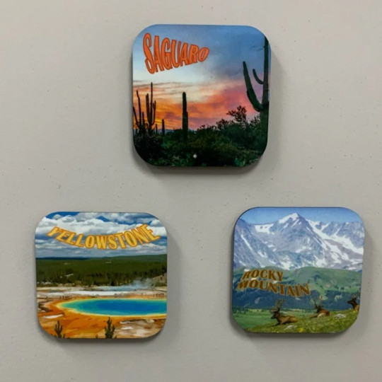 National Park Picture Magnet Set of 12 Different Beautiful National Parks