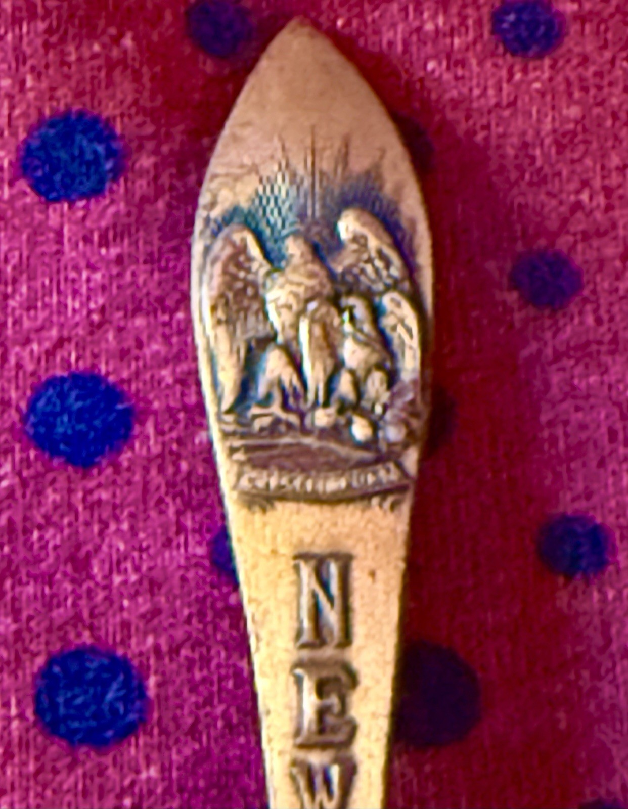 Vintage Solid Copper Souvenir Spoon New Mexico Sunshine Eagle 3 1/2” Inch