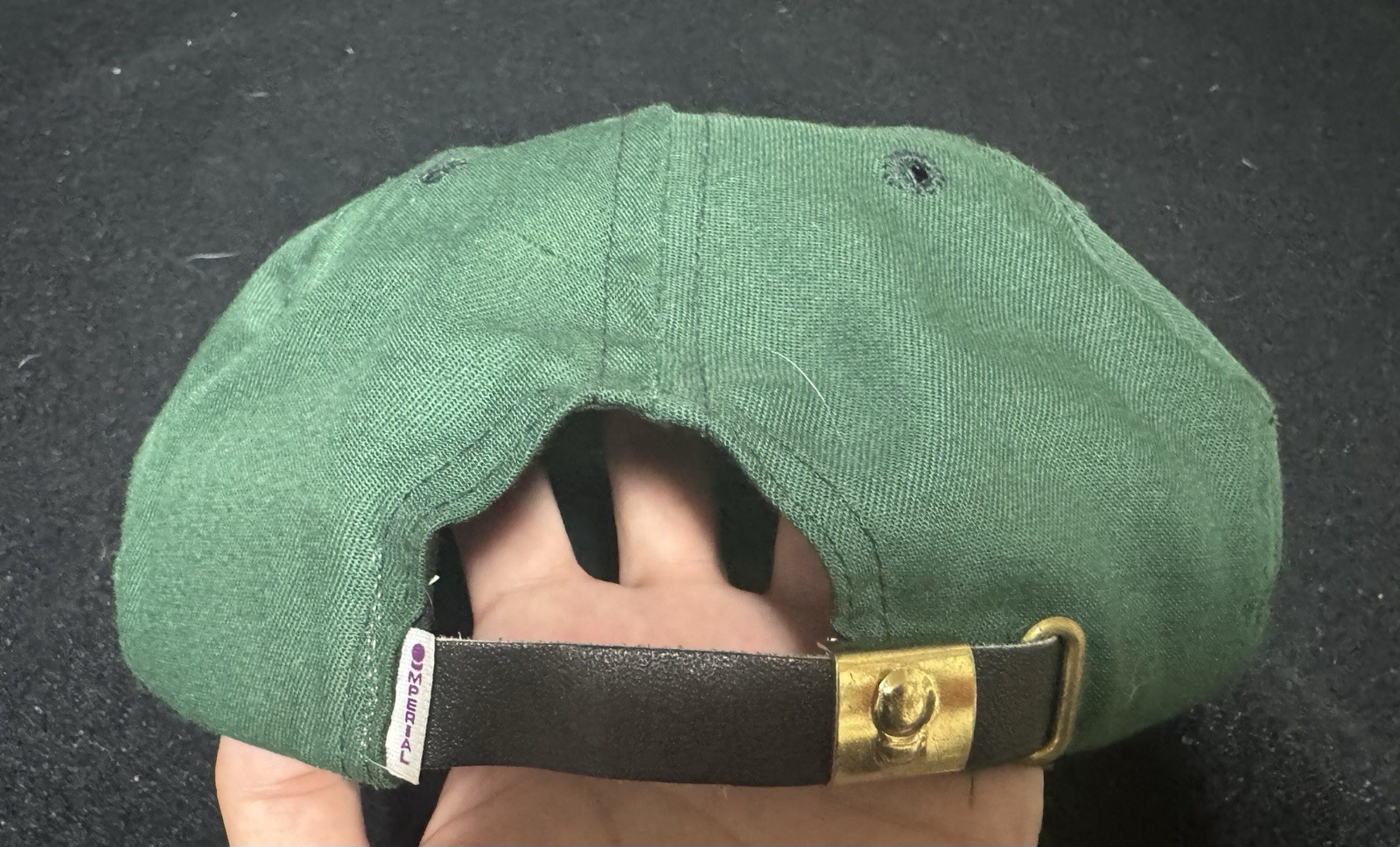 Vintage Yellowstone National Park Green Hat Embroidered Elk Adjustable Strap
