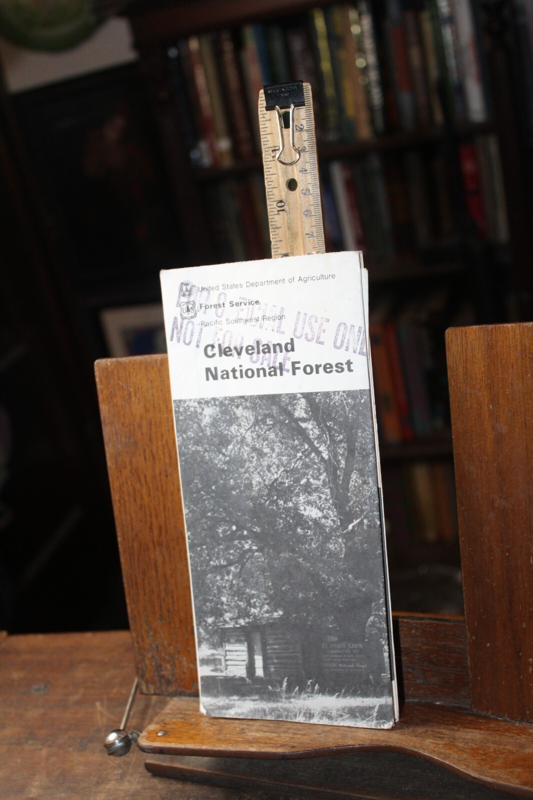 Vintage National Forest Travel Brochure Map Cleveland California