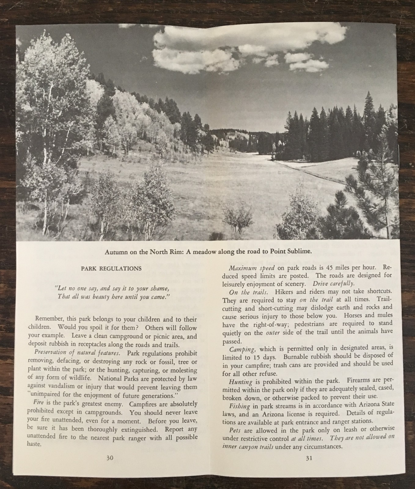 1961 Grand Canyon National Park – Information of Sites – Includes Maps – Arizona