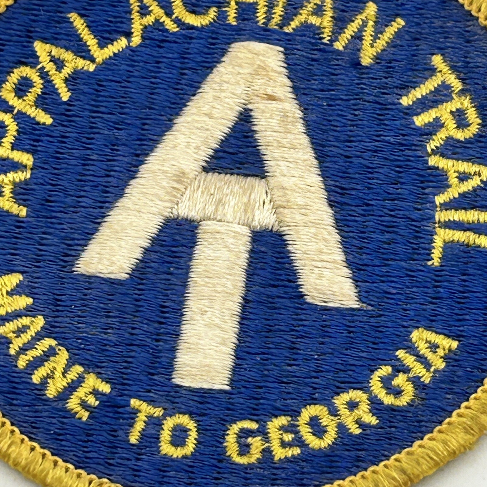 Appalachian Trail Maine to Georgia Embroidered Hiking Patch Blue/yellow 3″