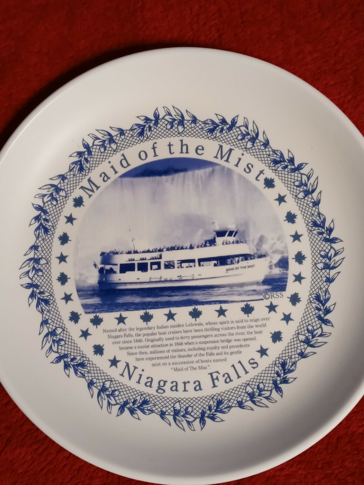 NIAGARA FALLS MAID OF THE MIST Wood 7″ PLATE