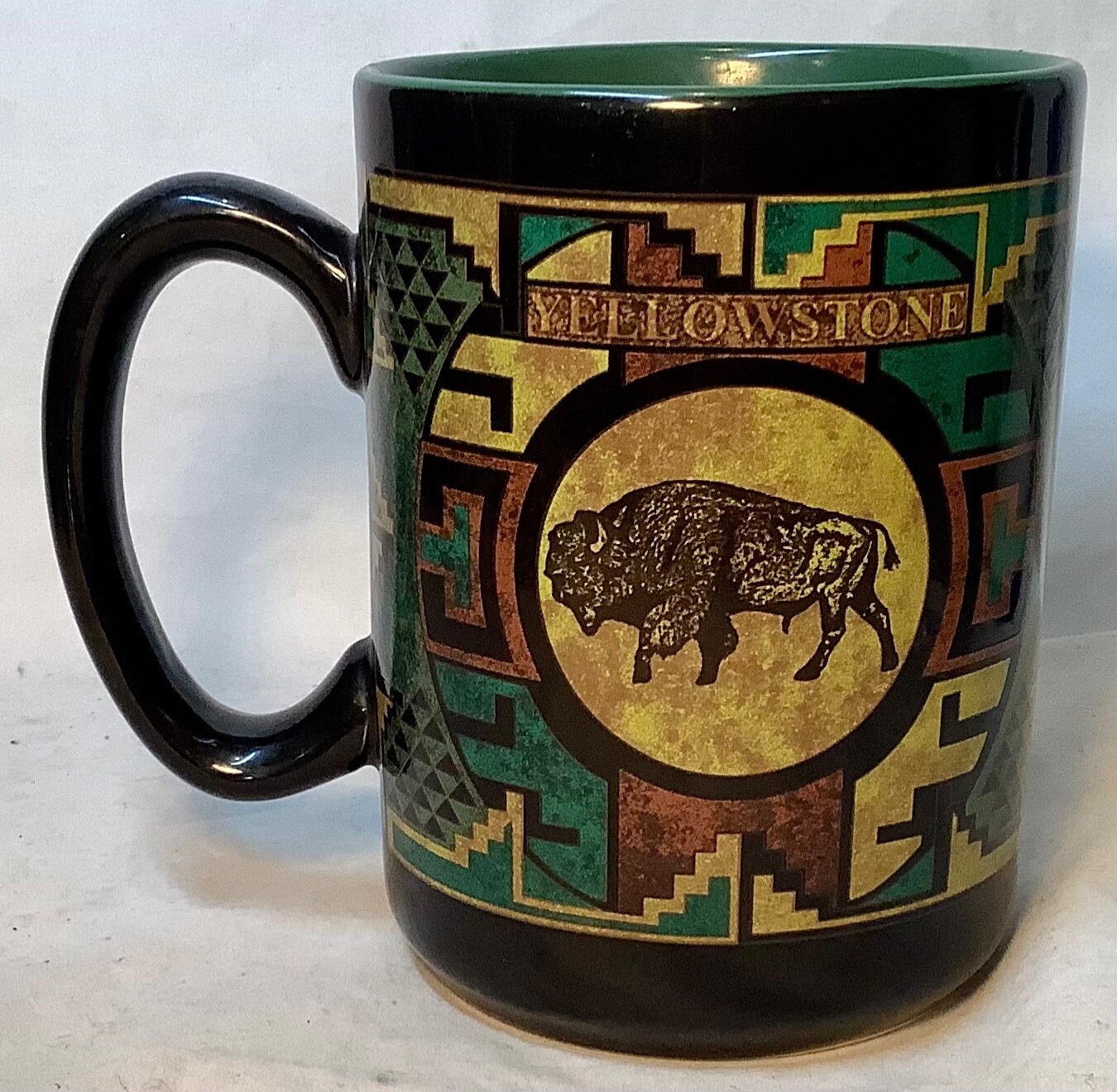 Vintage Yellowstone National Park Mug Buffalo 16 Oz.