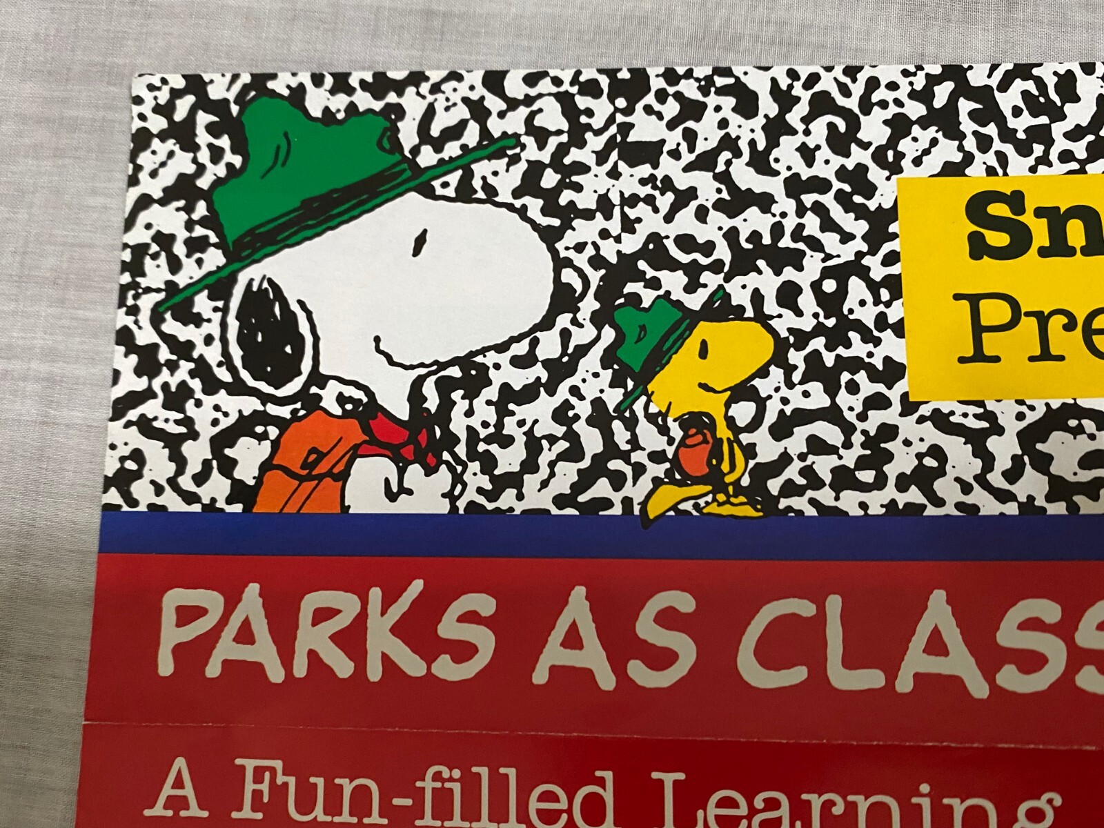 1990s National Park Foundation Snoopy Presents Parks As Classrooms Poster