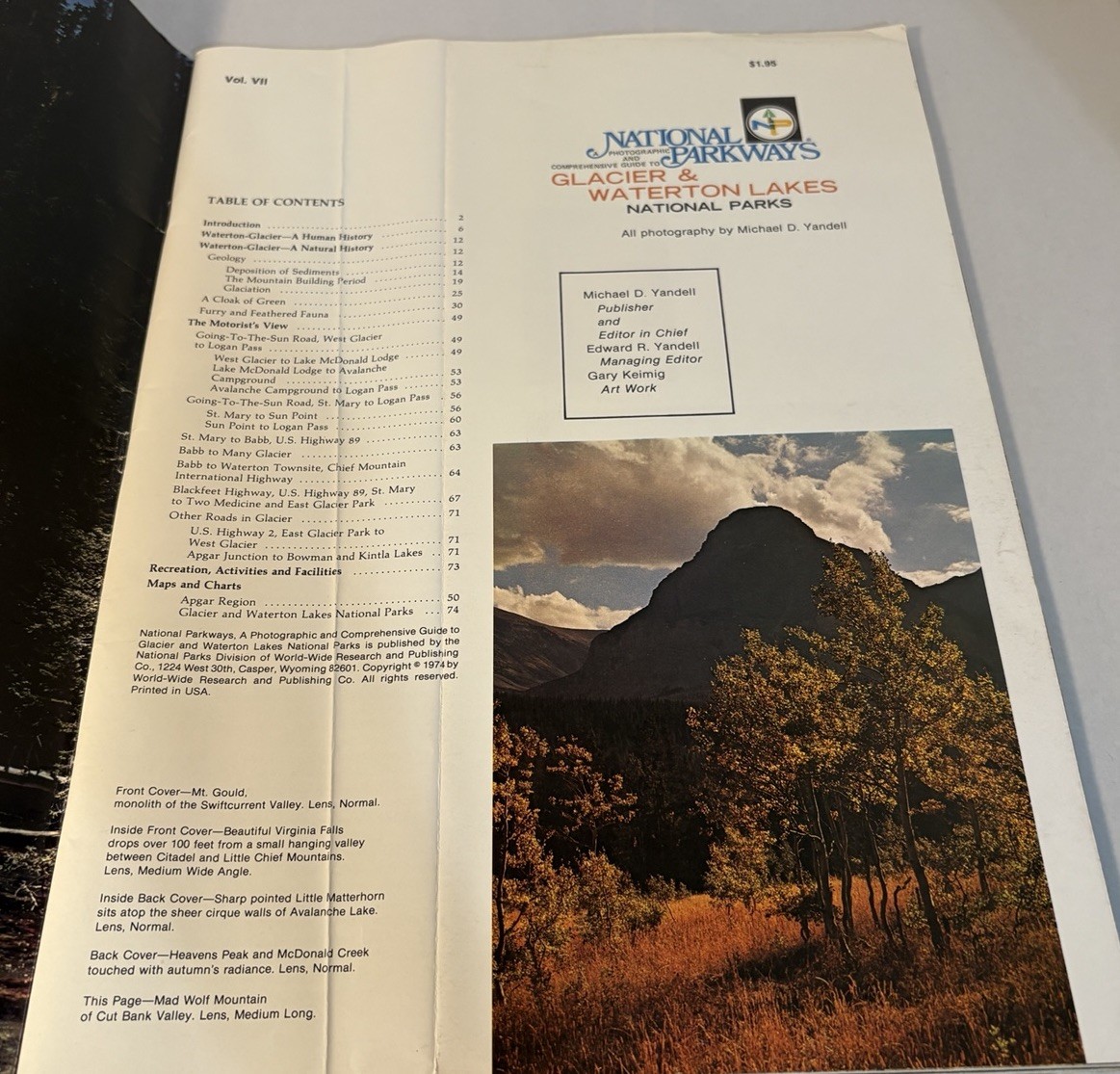 VTG 70s Glacier Nat’l Park Book Bundle; Glacier & Waterton Lakes, Logan Pass+