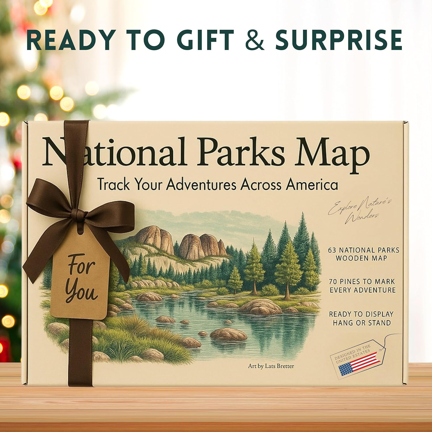 USA National Parks Map – Travel Tracker with Checklist, Pins & Stickers