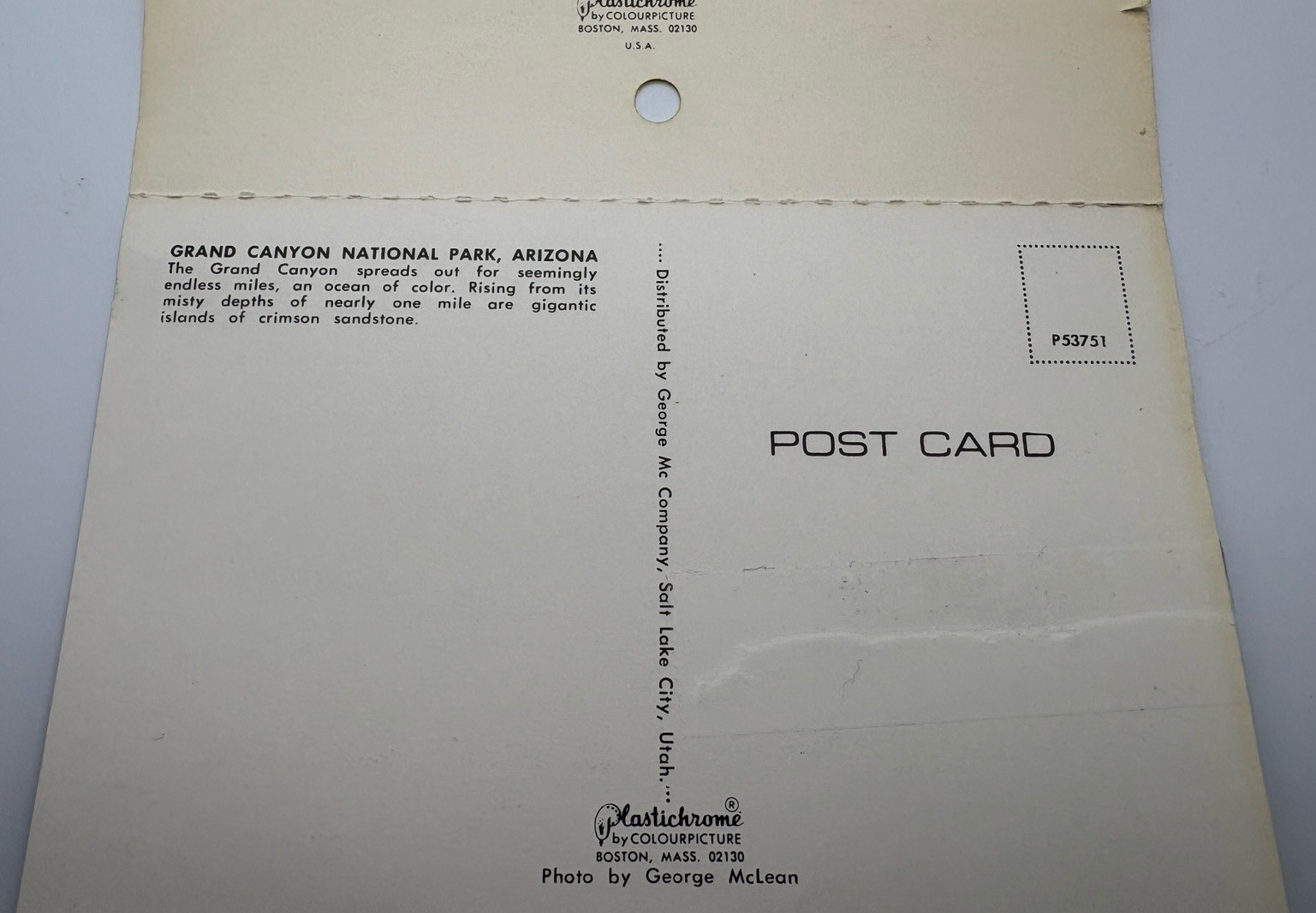 VTG Grand Canyon Nat’l Park Detachable Color Post Cards Set of 6, Unused