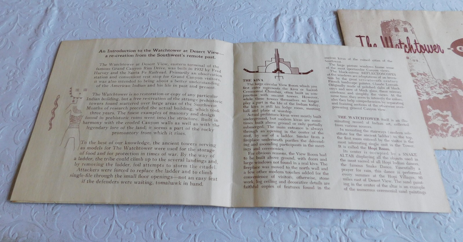 1964 VINTAGE FRED HARVEY WATCHTOWER GUIDES (2) GRAND CANYON NATIONAL PARK AZ.