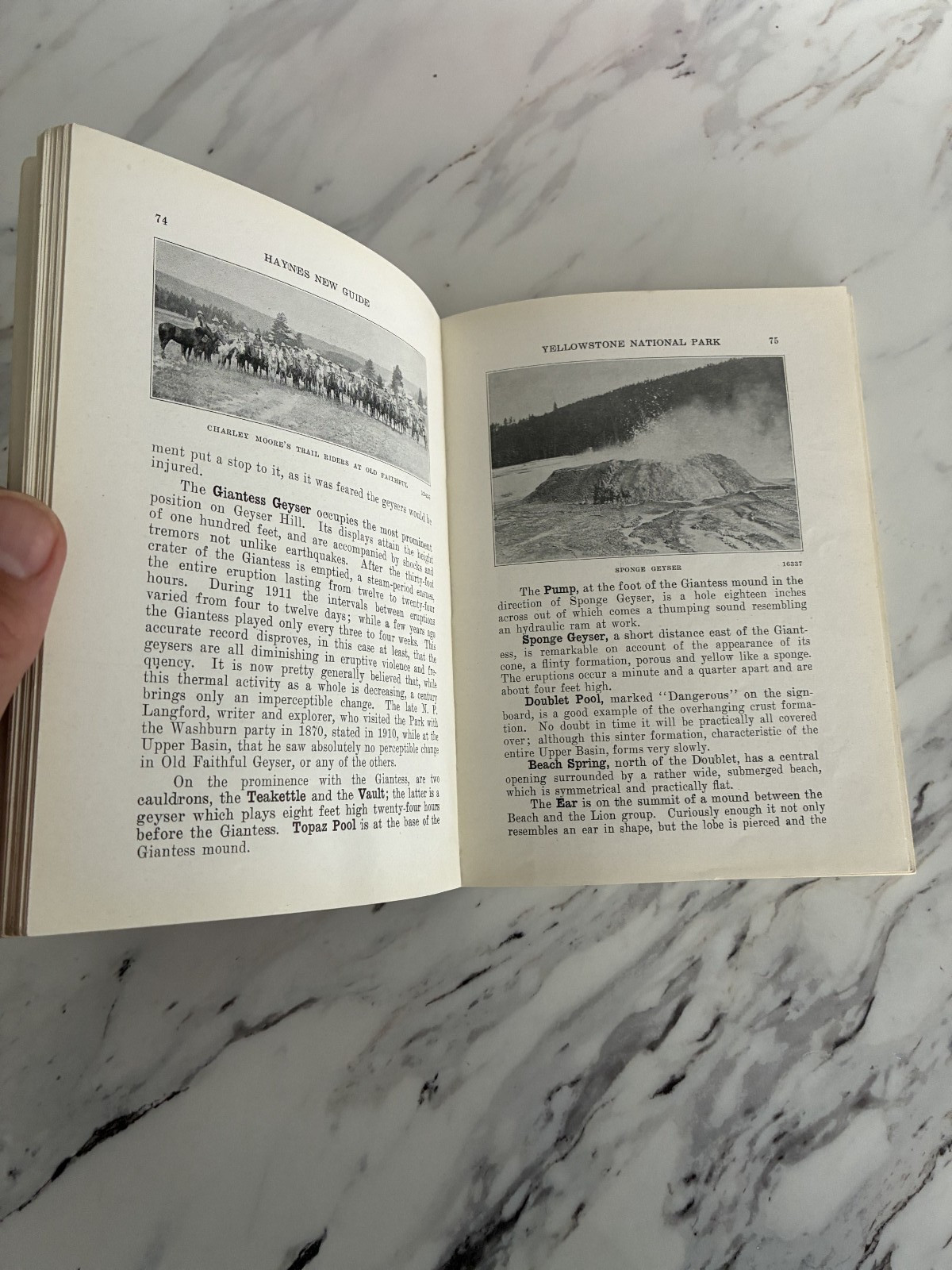 Vintage 1921 Haynes Guide Yellowstone National Park Handbook Book With Map 160pg