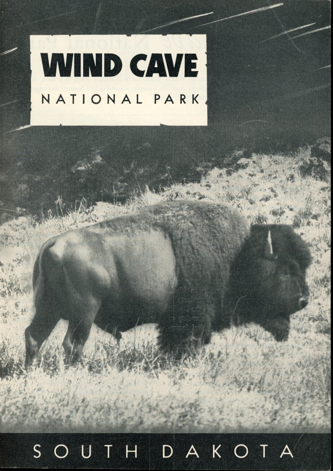 1949 Wind Cave National Park National Parks Service Guide Brochure